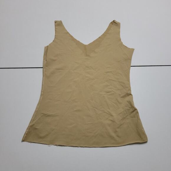Jockey Top Women Large Shirt Tan Sleeveless Fitted Tank Undershirt Tummy Control - Picture 11 of 12